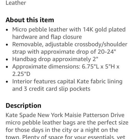 Kate Spade  ♠️ - New York , Maisie Patterson Drive Crossbody Handbag - Picture 8 of 11